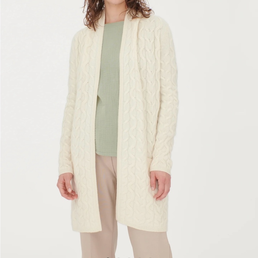 Gobi, 100% Organic cashmere cable cardigan, XS